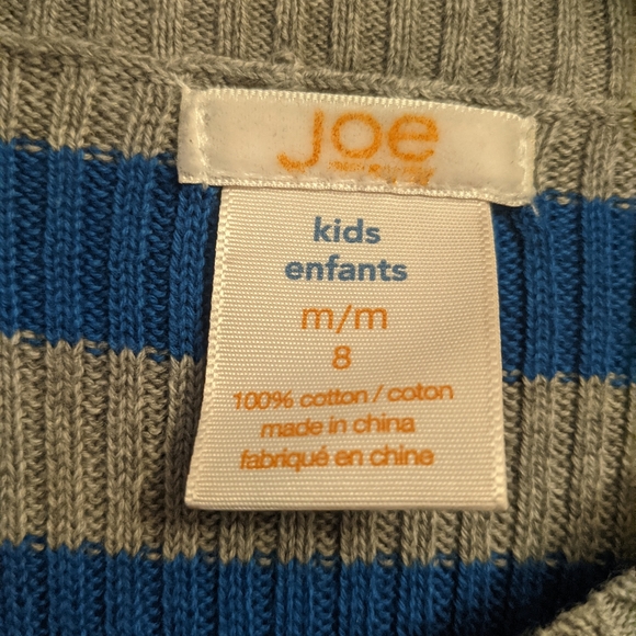 Joe Fresh kids size 8 striped sweat - Picture 3 of 3